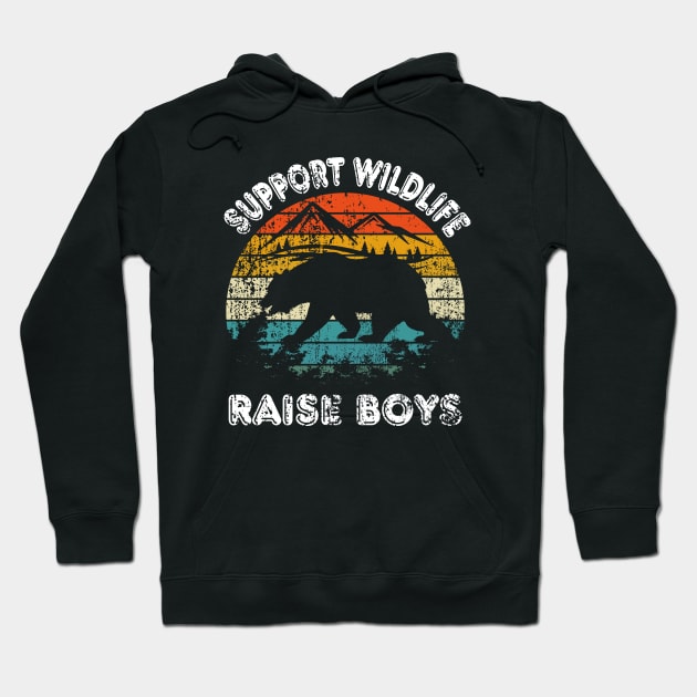 Support Wildlife Raise Boys Gift/ gifts for mom Hoodie by UranusArts